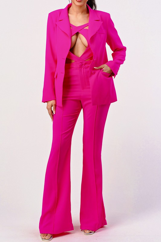2pcs Sexy Black Cut Out Suit