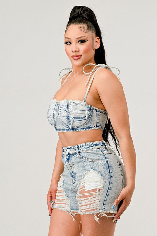 No Strings Attached Denim Set