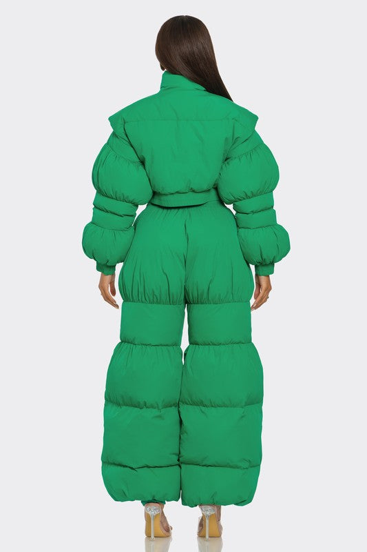 Winter Green Puffy Set