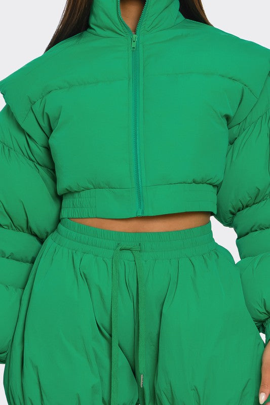 Winter Green Puffy Set