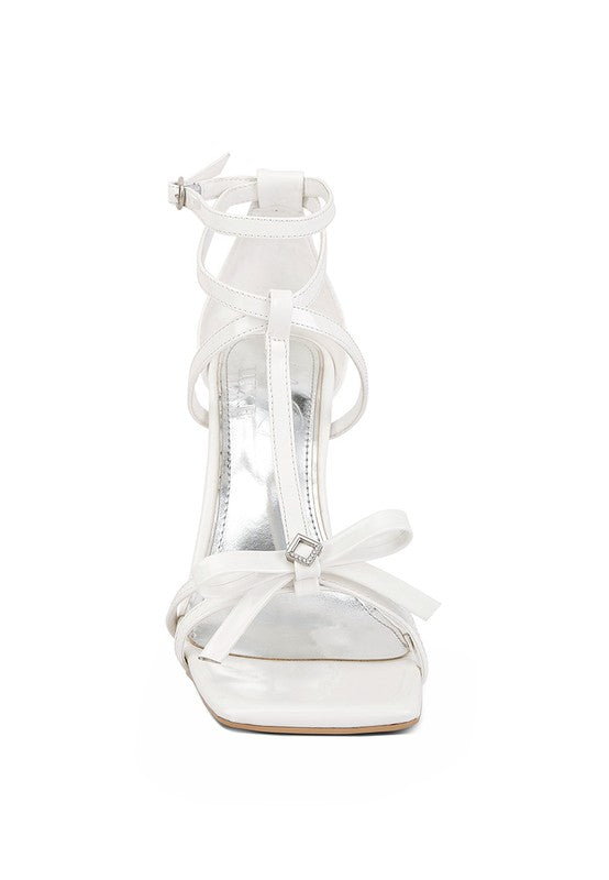 Z Affluence T Strap Stone Encrusted Heeled Sandal