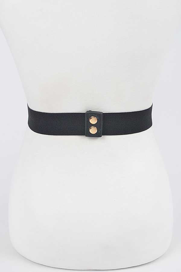 Black & Gold Plus Size Statement Belt