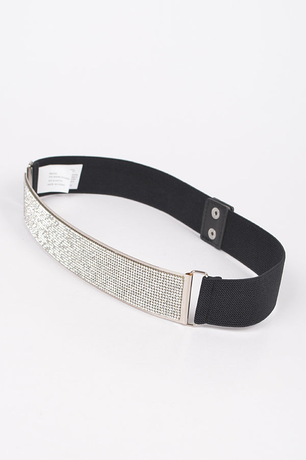 Gold Rhinestone Metal Statement Belt