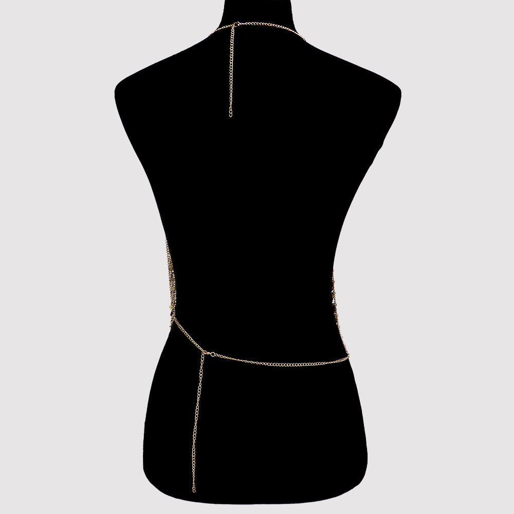 1 Aaliyah Metallic Fringe Body Chain