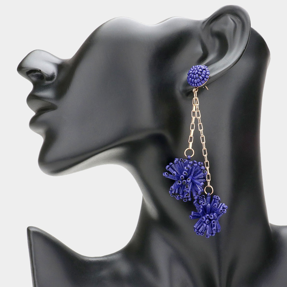 Atiya Double Ball Drop Statement Earrings