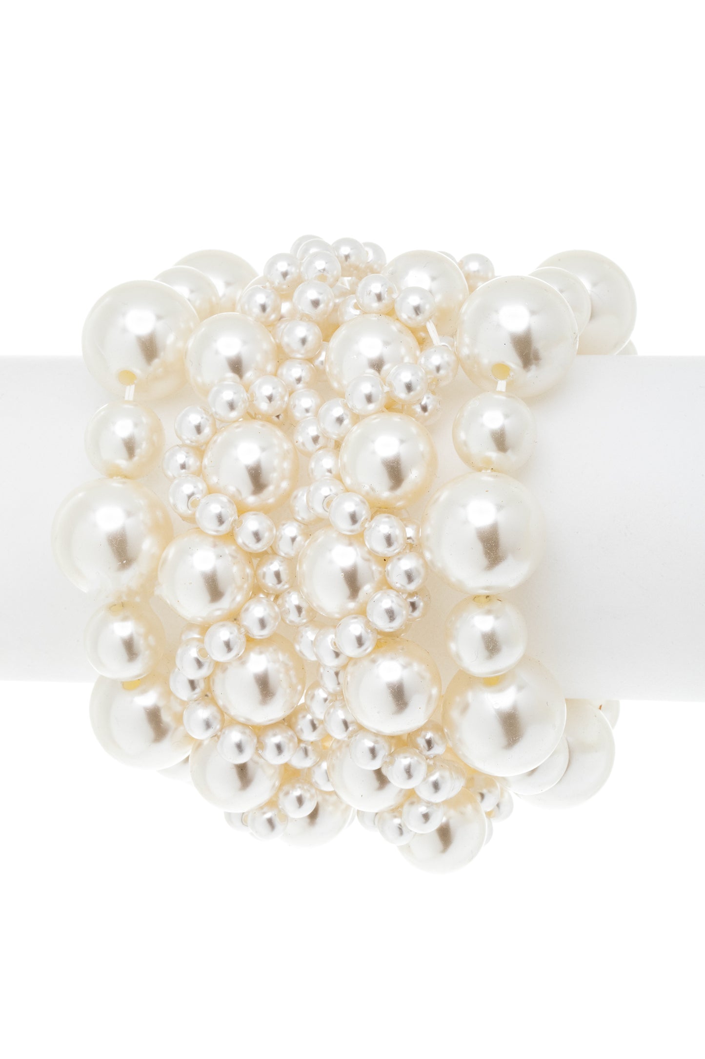 3 PC Glam Pearl Stretch Bracelet Set