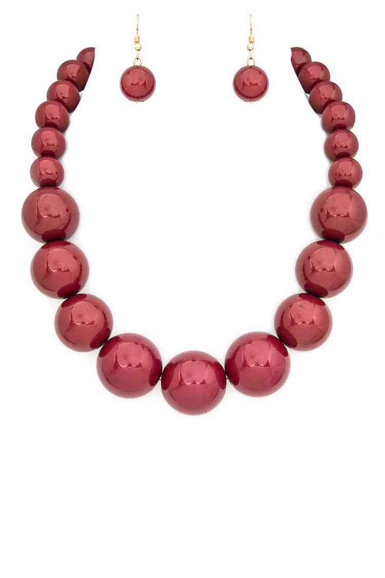 Akayla Large Resin Beads Statement Necklace