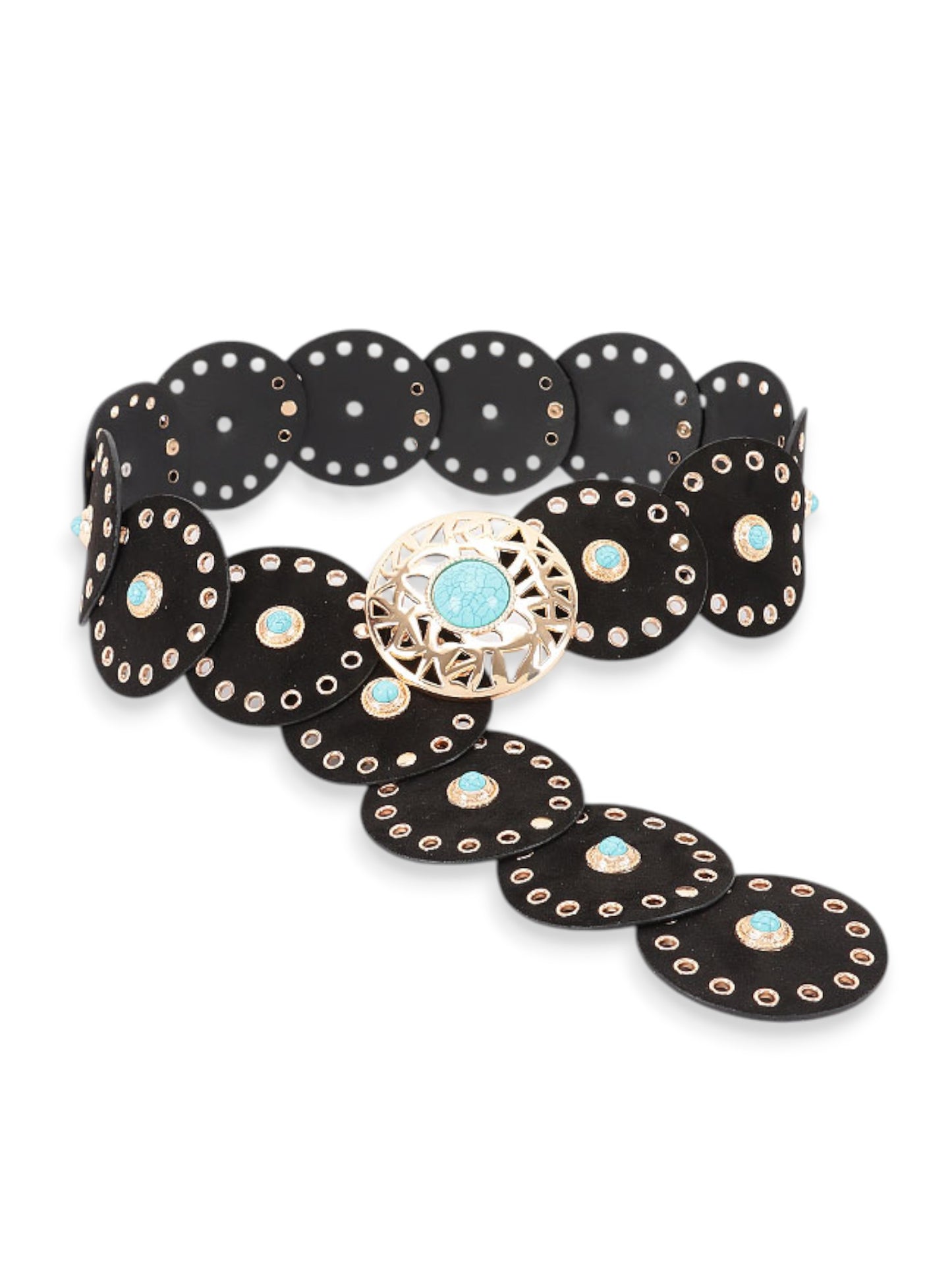 Abo Vintage Boho Disc Concho Statement Belt