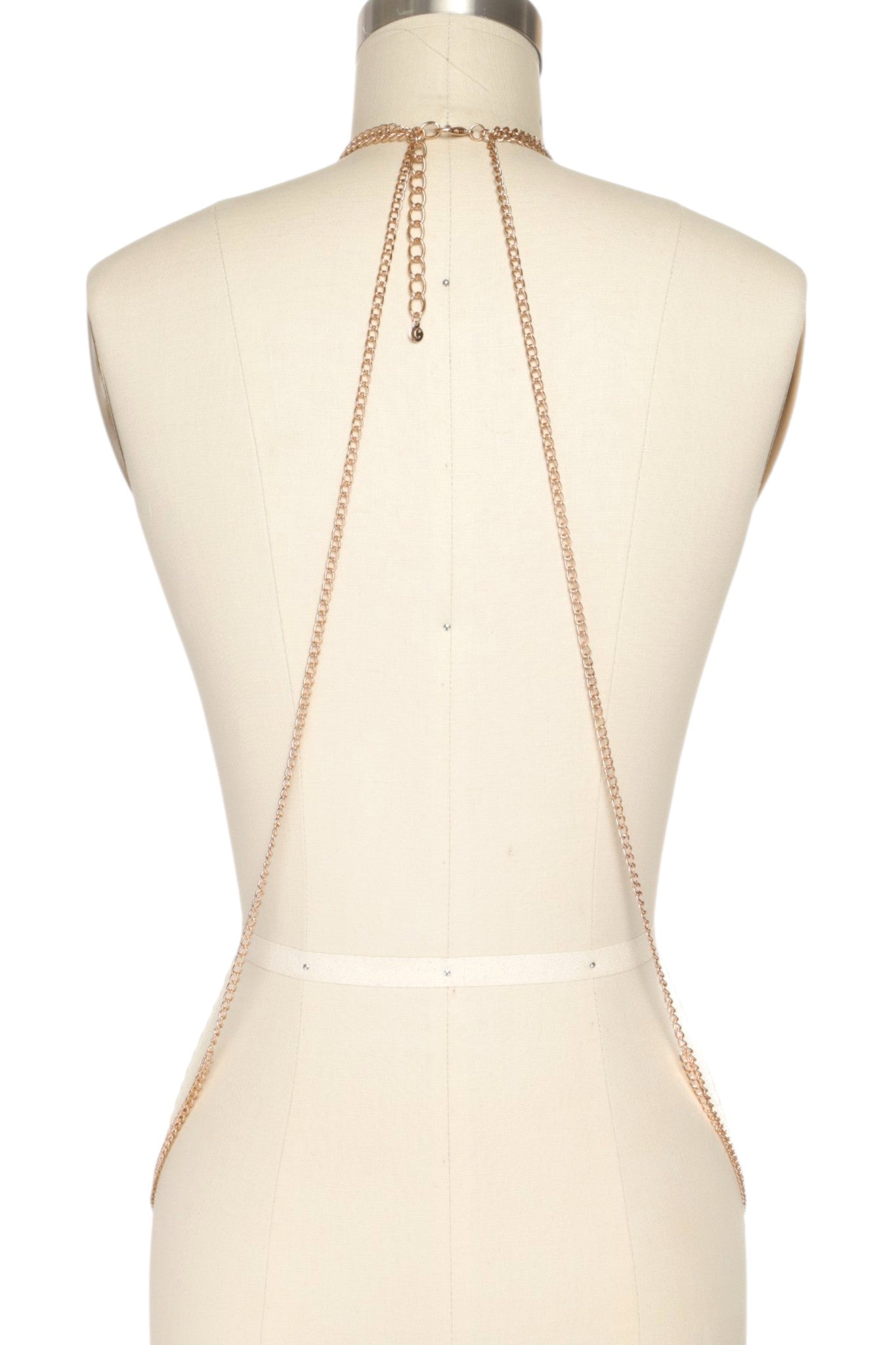 1 Crystal & Gold Bejeweled Statement Body Chain