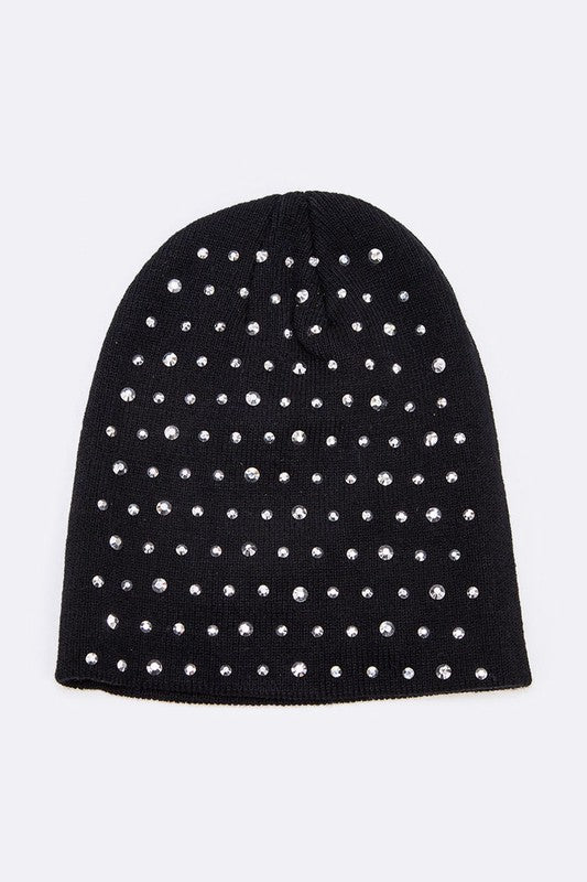 Rhinestone Studs Iconic Beanie