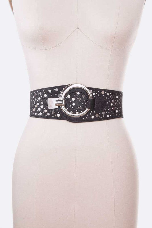 Mix Stud Stretch Belt