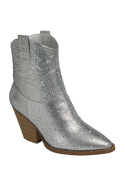 BJ Rhinestone Western Cowboy Boots