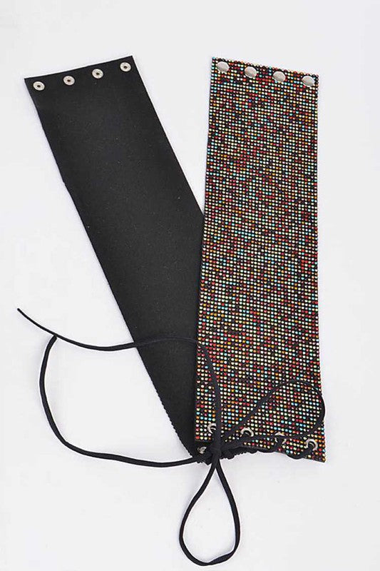 Rhinestone Iconic Tie Belt