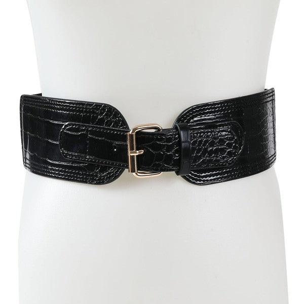 SNAKE PRINT CORSET BELT