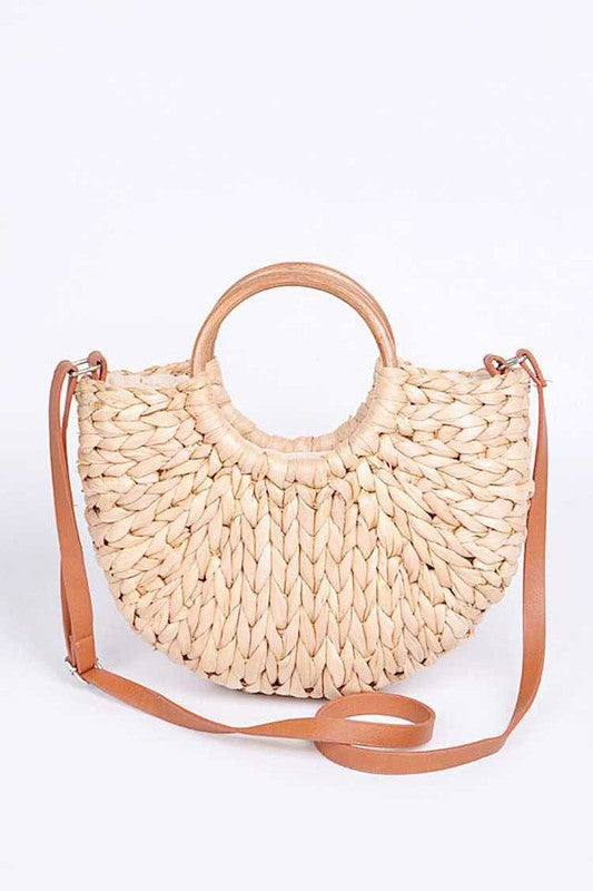 Straw Weaved Swing Clutch