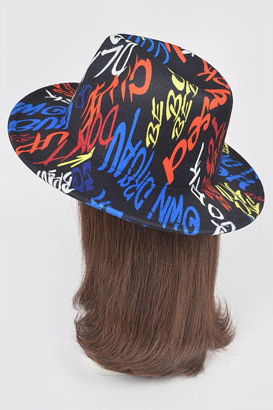 Graffiti Felt Blend Fedora