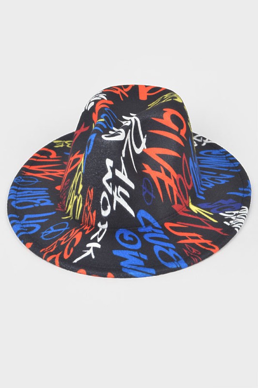 Graffiti Felt Blend Fedora