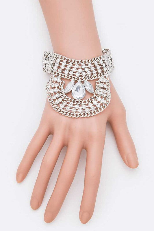 Crystal Statement Palm Bracelet