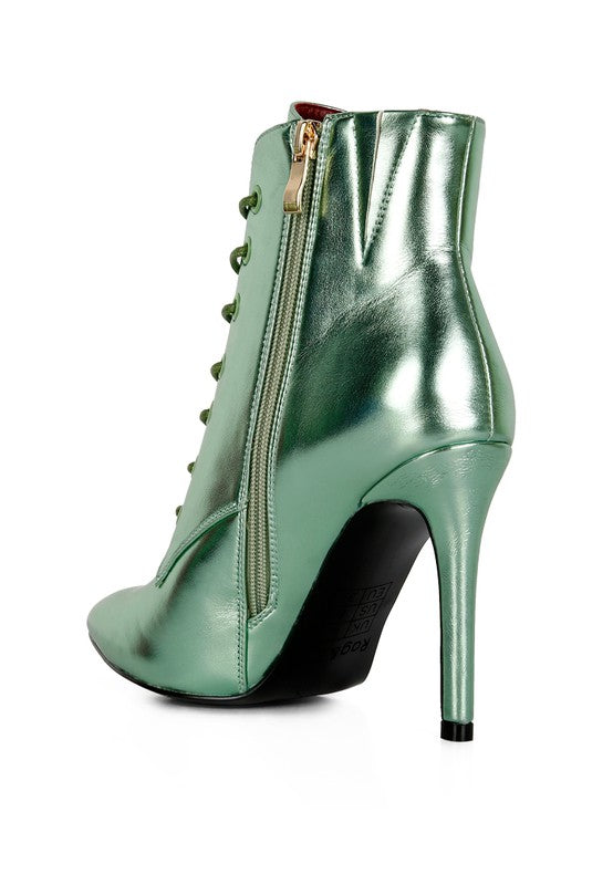 PIET Metallic Stiletto Ankle Boot