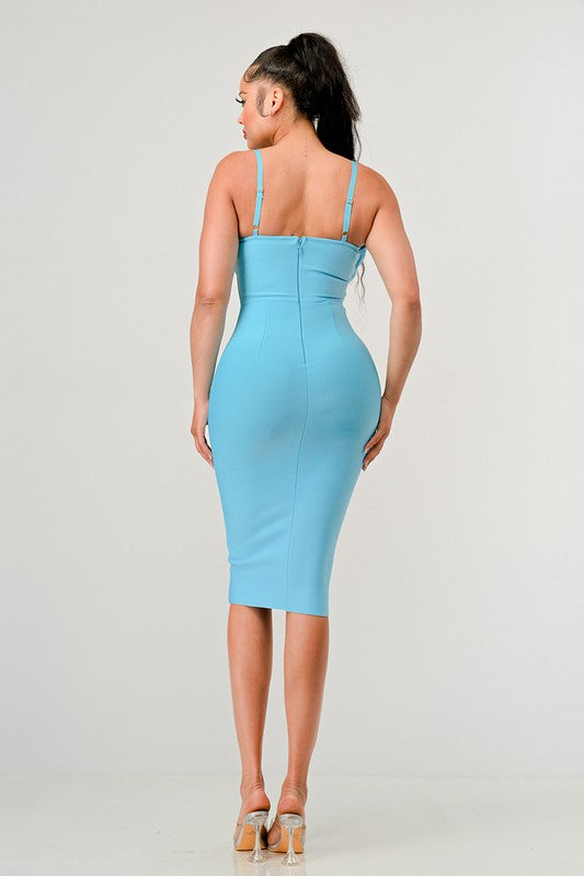 Corset Bandage Midi Dress