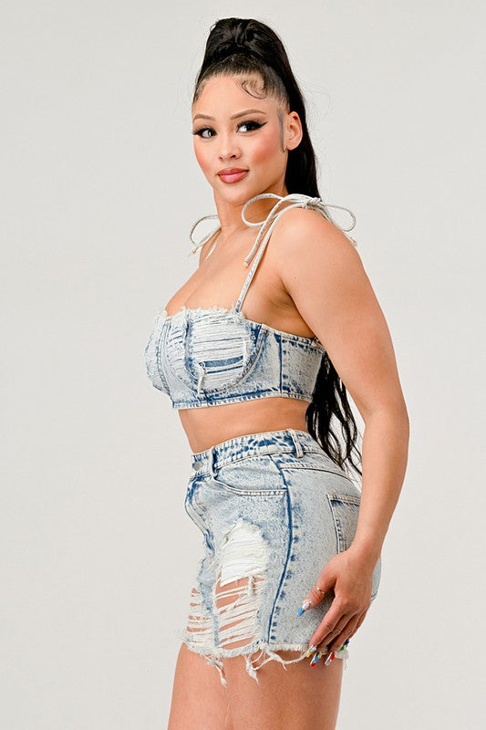 No Strings Attached Denim Set