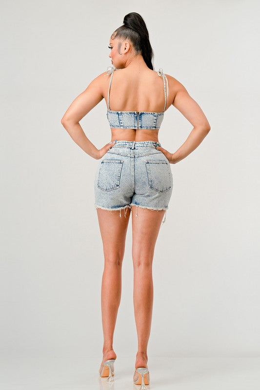 No Strings Attached Denim Set