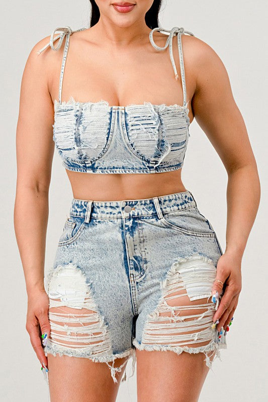 No Strings Attached Denim Set