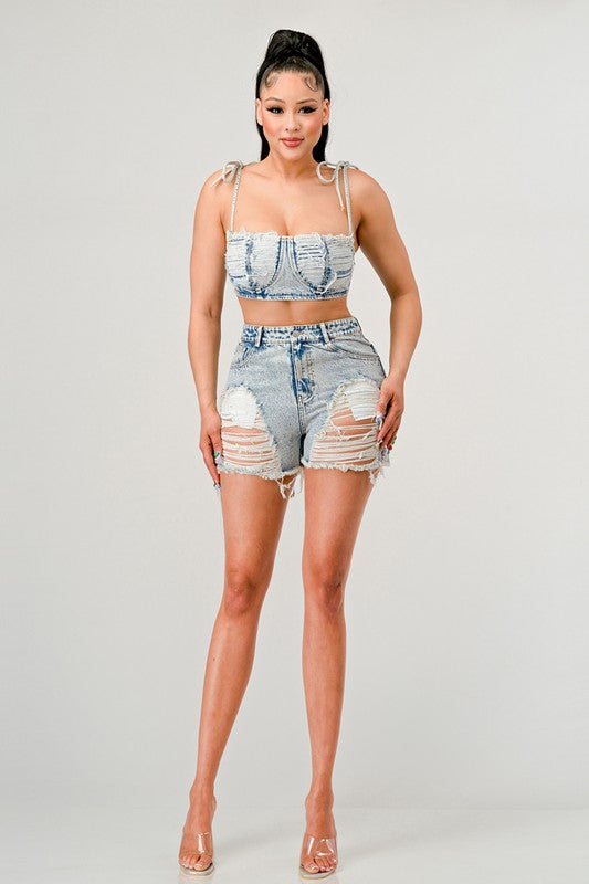 No Strings Attached Denim Set