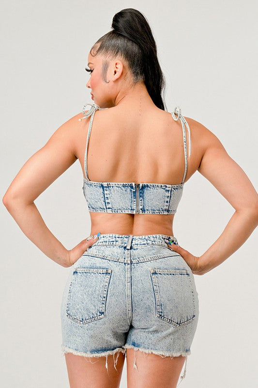 No Strings Attached Denim Set