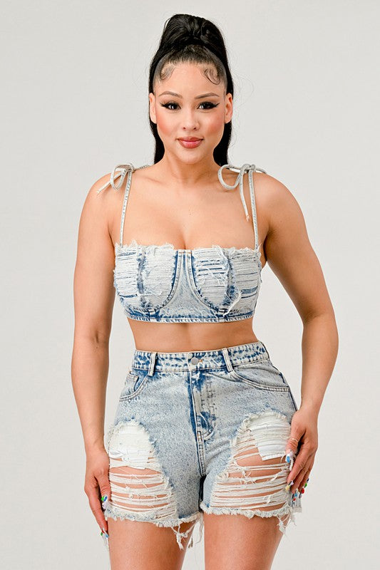 No Strings Attached Denim Set