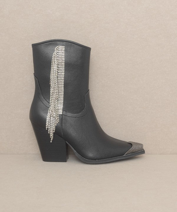 AZ Rhinestone Fringe Western Cowboy Boots