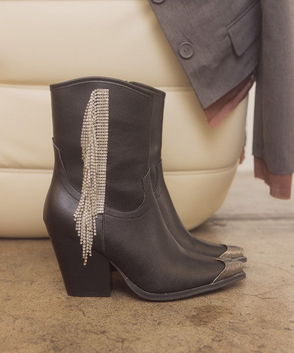 AZ Rhinestone Fringe Western Cowboy Boots