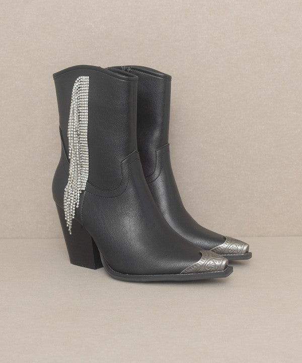 AZ Rhinestone Fringe Western Cowboy Boots