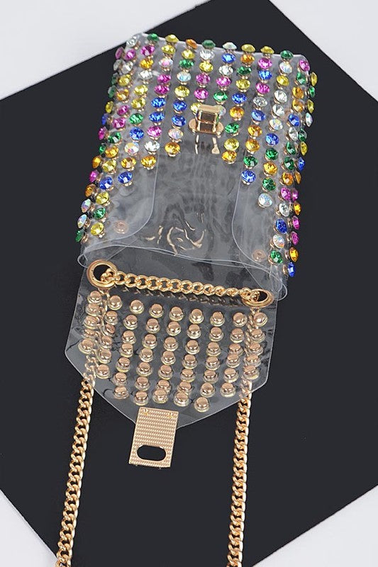 Mix Studs Clear Convertible Stadium Belt Bag