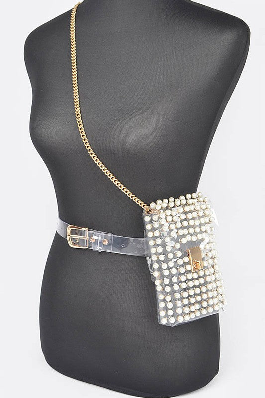 Mix Studs Clear Convertible Stadium Belt Bag