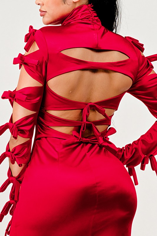 Red All Tied Up Dress