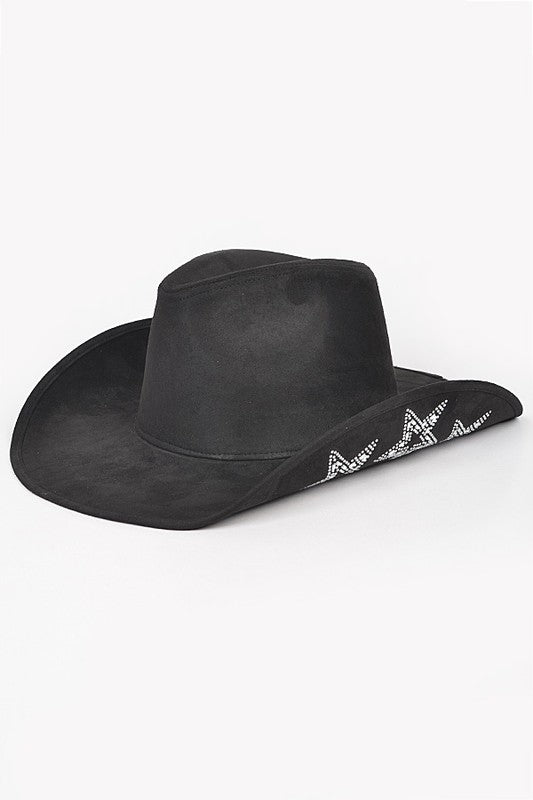 Hotfix Studded Star Iconic Sueded Cowboy Hat