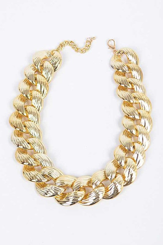 Textured Chunky Chain Necklace