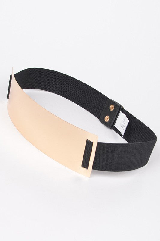 Metal Plaque Iconic Elastic Belt