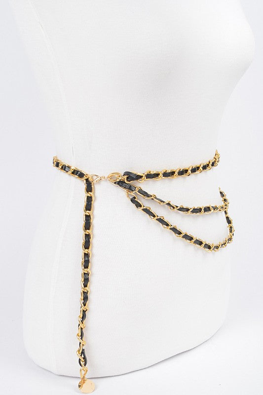 Plus Size Layered Chain Belt