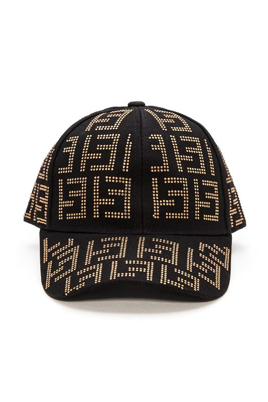 Studded Logo Baseball Cap