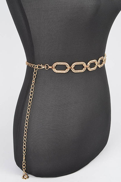 Gold  Chain Link Fashion Chain Belt