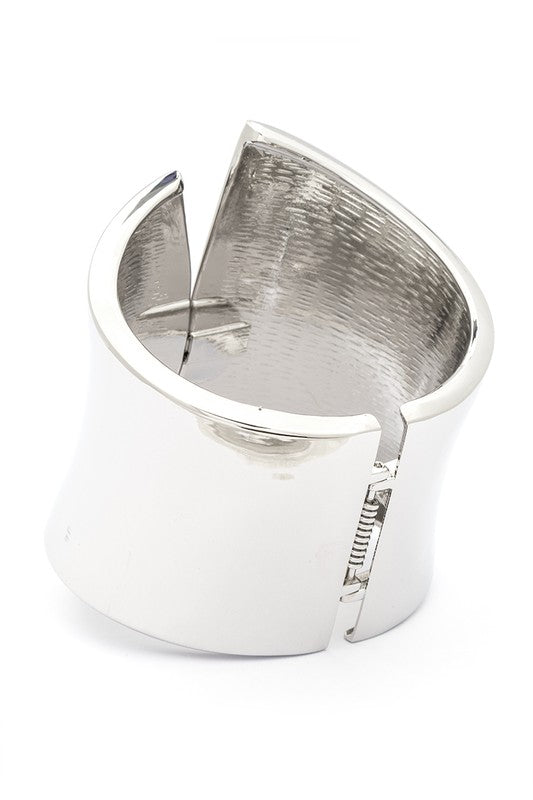 Bling Shiny Statement Hinged Bangle