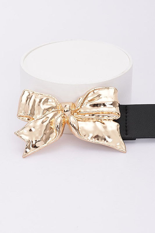 Gold Bow Buckle Fashion Belt