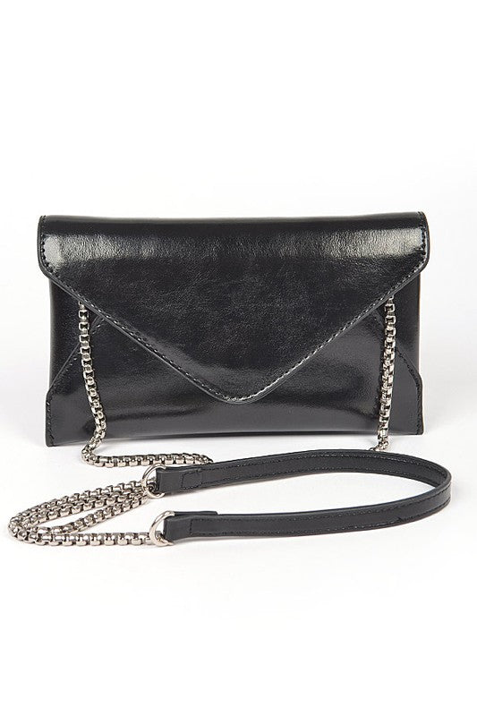 Convertible Metallic Envelope Clutch