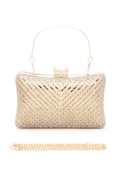 Abria Convertible Top Handle Box Clutch