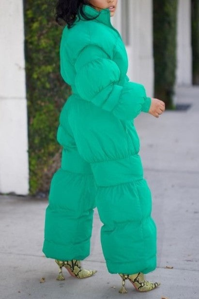 1 Ally Green Puffy Set