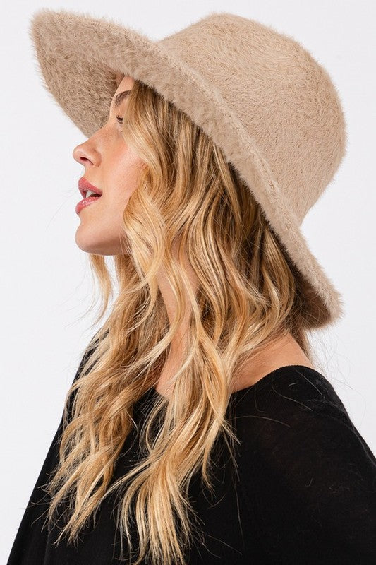 Fuzzy Winter Fedora Hat