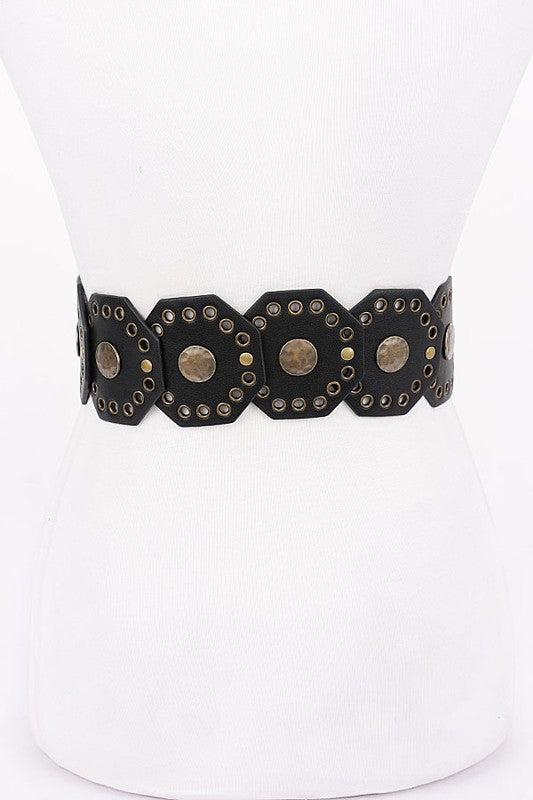 Hammered Studs Fashion Western Belt