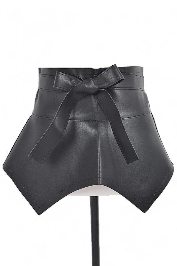 1 Vegan Leather Wrap Around Tie Belt